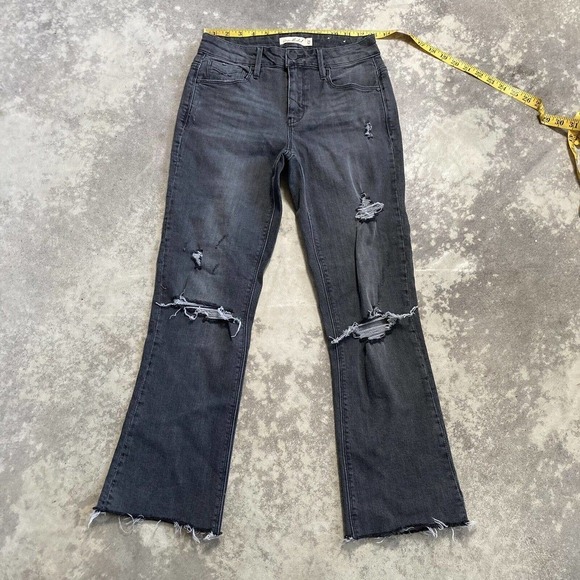 UnPublished Denim Distressed‎ Boot Cut Jeans Charcoal Wash Womens Size 26 - Picture 1 of 12